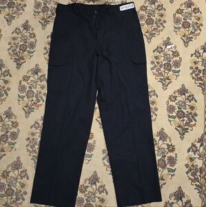 Men's Deep Navy Work Cargo Pants Special Ed. Cintas Comfort Flex Size 34
